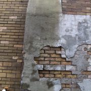 Brick wall damage